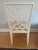 Early 21st Century Chinese Chippendale Style WhiteChair Newly Upholstered. For Sale - Image 5 of 7