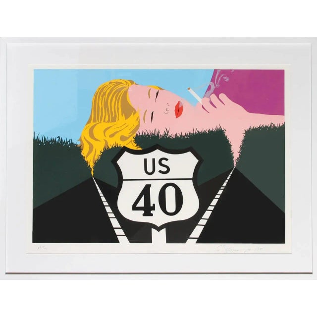 American Allan D'Arcangelo, Smoke Dreams, Serigraph For Sale - Image 3 of 3