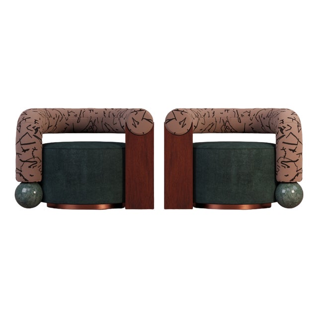 Set of Galatea Armchair Set by Malabar For Sale