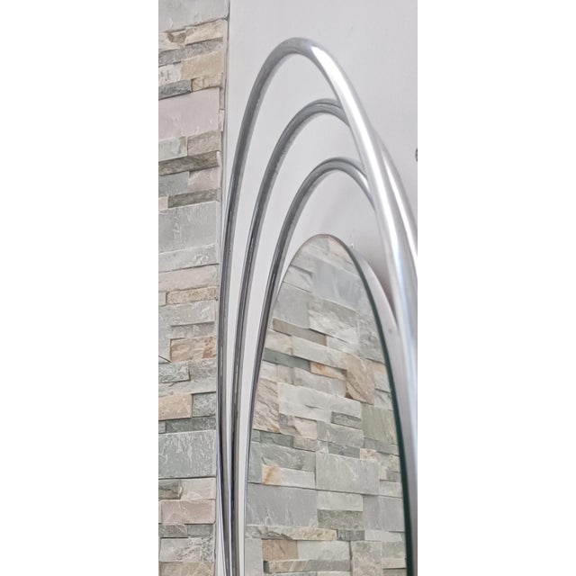Vintage Space Age Mirror, Italy, 1970s For Sale - Image 4 of 5