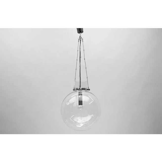 Large Mid-Century Modern Glass Pendant Lamp, 1960s For Sale - Image 12 of 12