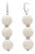 White Coral 0.50 Inch Wide Diamond Rondels 0.45 Carat Gold 2.75 Inch Earrings, Pair For Sale