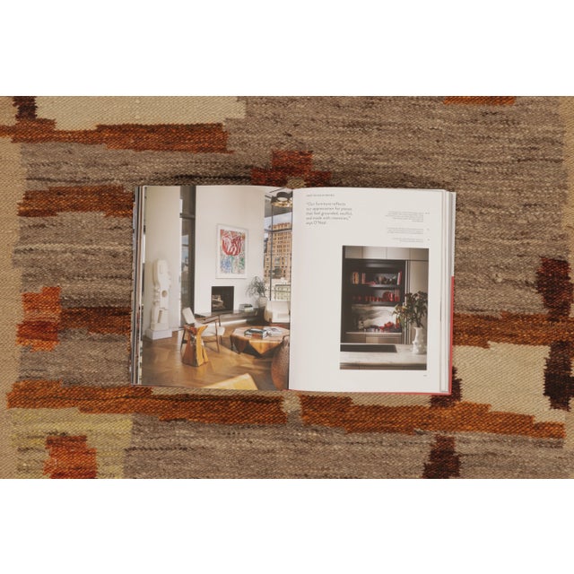 Brown Vintage Swedish Rug With Geometric Design in Beige & Brown Tones - Rug & Kilim For Sale - Image 8 of 10