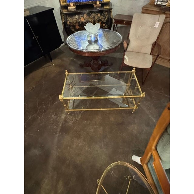 Italian Brass Coffee Table For Sale In Dallas - Image 6 of 6
