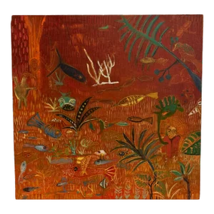 Susan B. Howard Original Oil Painting “Sienna Swim” 1999