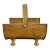English Brass Firewood Log Holder With Animal Paw Feet Regency Style For Sale
