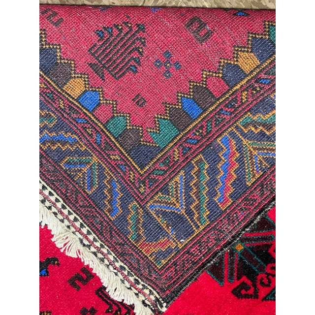 Tribal Hand-Knotted Baluch Geometric Rug 2'10" X 4'11" For Sale - Image 3 of 5