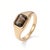 A modern interpretation of the classic signet ring, this elegant design showcases a rich smoky quartz in a sleek bezel...