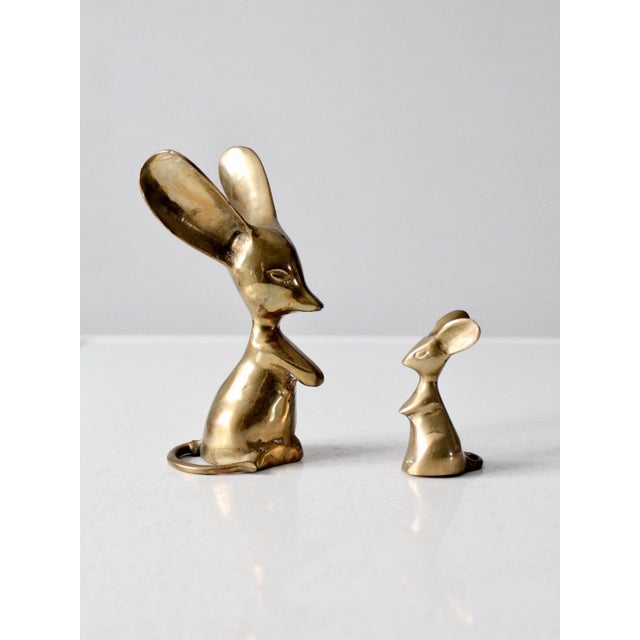 Mid Century Brass Mice Pair For Sale - Image 11 of 11