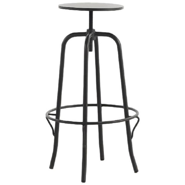 Industrial, counter height, shop stool features a wrought iron frame and seat. You can customize the measurements, colors...
