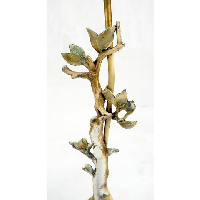 Mid-Century Modern Pair of Faux Twig Style Bases Decorative Table Lamps C1940s For Sale - Image 3 of 10