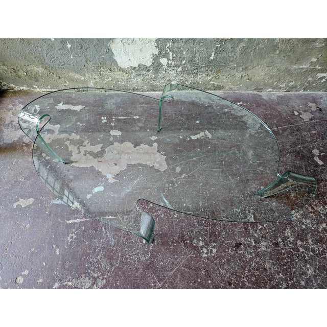 Glass Coffee Table from Fiam, 1980s For Sale - Image 5 of 11