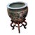 GORGEOUS Chinese Famille Verte Pot with 5 large, happy Koi/Gold Fish all playing in the huge interior. Circumference of 72...