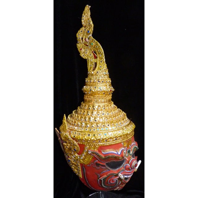 This extraordinary hand-painted Demon Mask is a verified production "hero" piece from the 2007 Broadway Asia international...