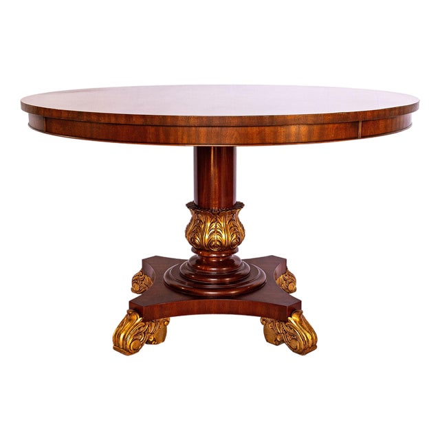 Federal Style Vintage Mahogany and Gilded Table by Bevan-Funnell For Sale