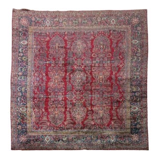 Antique Zabihi Collection Large Persian Sarouk - 12'1" x 15'2" For Sale