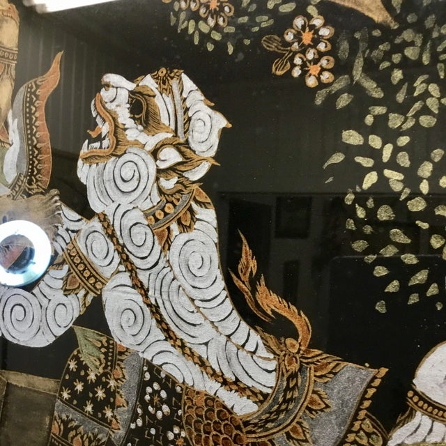 Boho Chic Mid-Century Boho Chic Framed Batik Art For Sale - Image 3 of 4