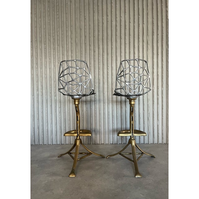 Sculptural Barstools by David Marshall, 1970s, Set of 2 For Sale - Image 4 of 9