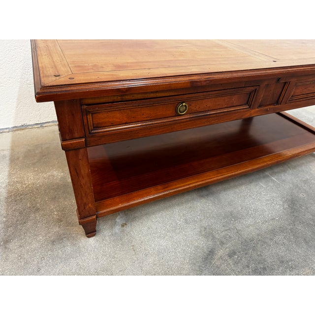 Double-Tier Coffee Table in Solid Cherry Wood – Directoire Style Classic French elegance. This superb coffee table is...