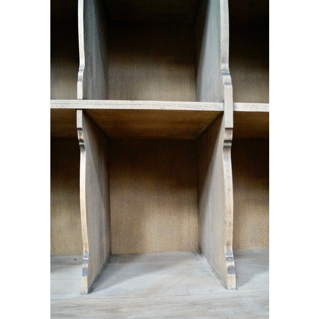Victorain Country Kitchen Washed Oak Pigeon Hole Cabinet, 1880s For Sale - Image 10 of 13