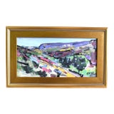 Impressionist Floral Landscape Painting Including the Antiqued Gold Frame For Sale