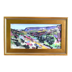 Impressionist Floral Landscape Painting Including the Antiqued Gold Frame