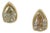 Pear Shape Diamond Stud Earrings in 18k Yellow Gold, A Pair For Sale