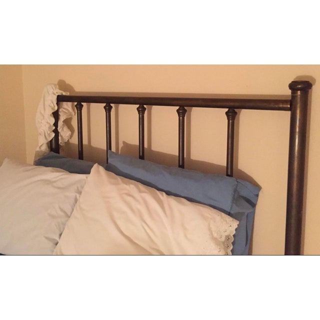 Late 20th Century French Country Brass Bed With Rails - Full / Double For Sale - Image 4 of 12