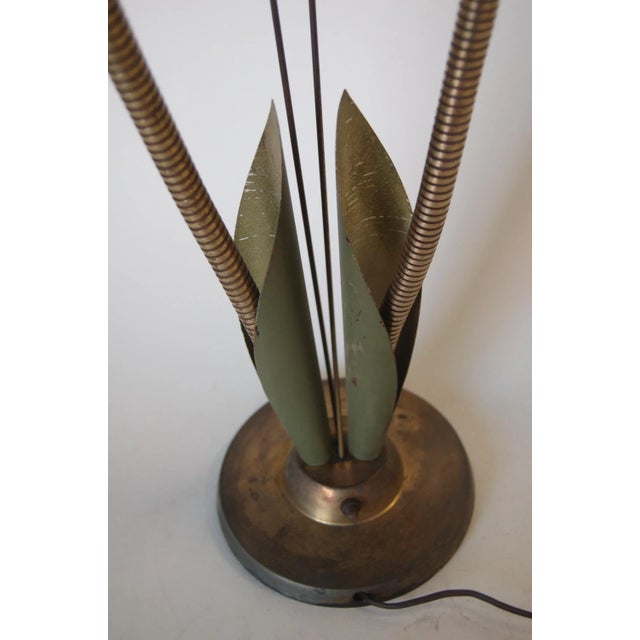 Green Enamel Double Gooseneck Adjustable Calla Lily Desk Lamp. For Sale - Image 4 of 7