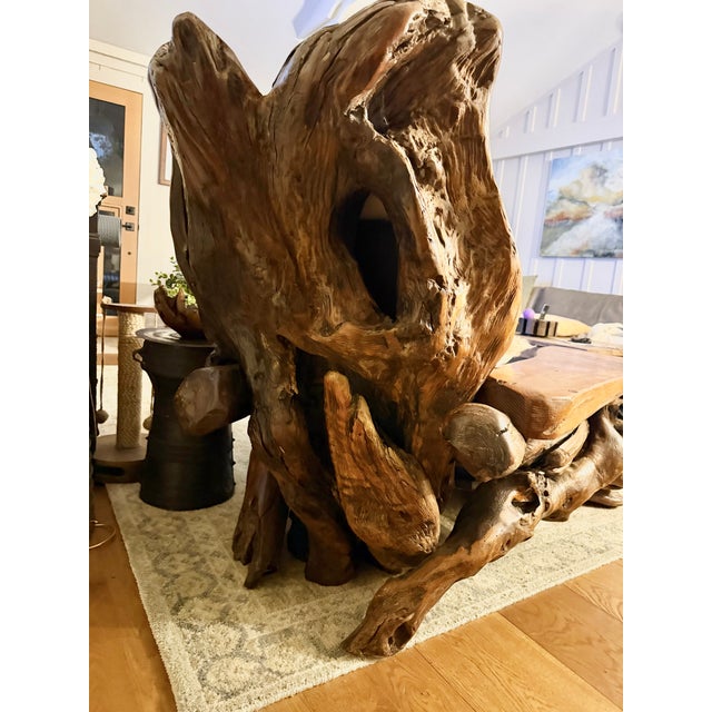 Vintage Big Sur Redwood Burl Chair & Ottoman — Attributed to Burlwood Industries, Monterey, California An extraordinary...