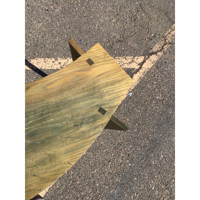 Wood Mid-Century "Boomerang" Atomic Curved Desk For Sale - Image 7 of 11