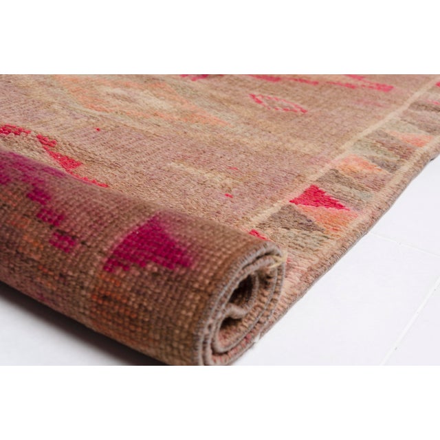 1950s Handknotted Oushak Hallway Runner For Sale - Image 4 of 10