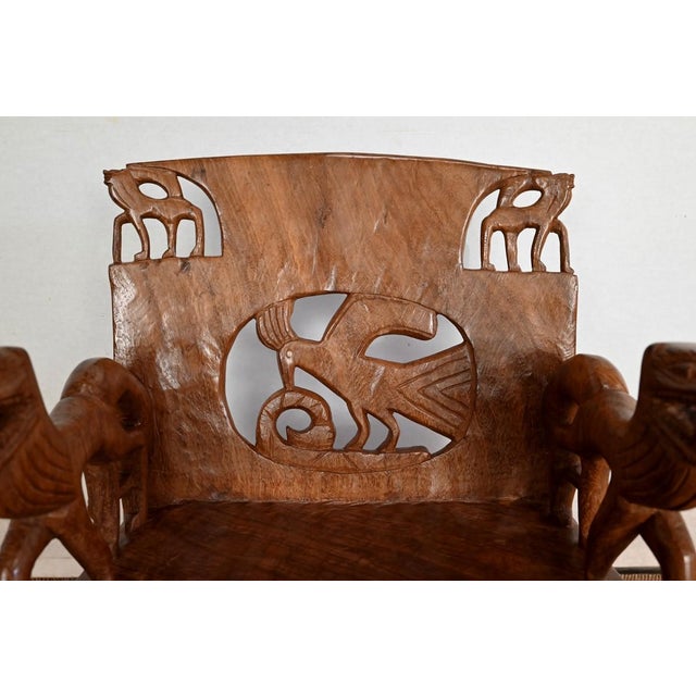 Carved Mahogany Chair, 1950s For Sale - Image 4 of 18