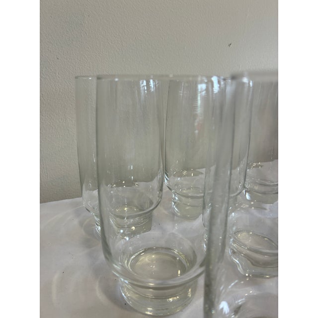 Transparent Vintage Arcoroc France Tivoli 13 Oz Clear Glass Tumblers - Set of 8 For Sale - Image 8 of 9