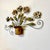 1970s Italian Boho Chic Tole Potted Flora With Tulips & Pansies, Sculptural Wall Object. For Sale - Image 6 of 12