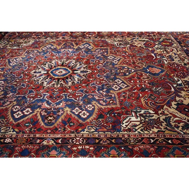 Vintage Persian Bakhtiari Rug 12'8'' X 15'4'' For Sale - Image 9 of 11