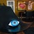 Pop Art "Blue Eye" Sculpted Organic Cotton Sateen Original Pilow For Sale - Image 3 of 8
