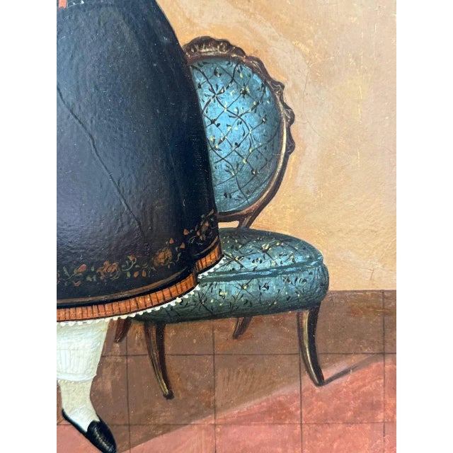 Lot of 5 American School Folk Art Oil on Canvas Paintings For Sale - Image 14 of 17