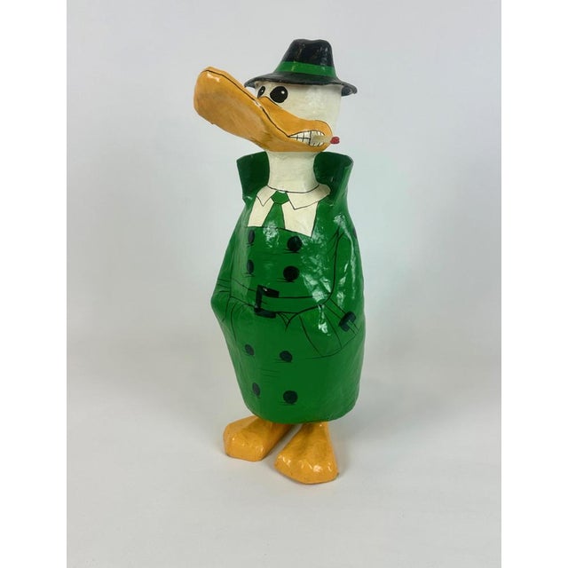 Vintage Hand-Painted Paper Mâché Detective Duck, 1960s For Sale - Image 11 of 11