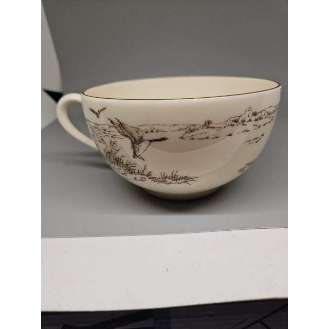1980s Vintage Lenox Reserved for a Wonderful Guy Fishing Coffee Mug Soup Cup Wide Father's Day For Sale - Image 5 of 7