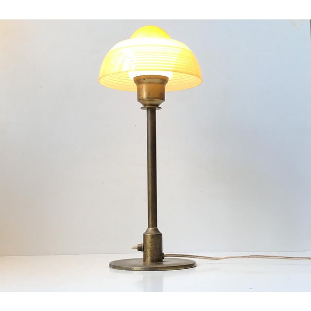 1930s Art Deco Fried Egg Table Lamp from Fog & Mørup, 1930s For Sale - Image 5 of 15