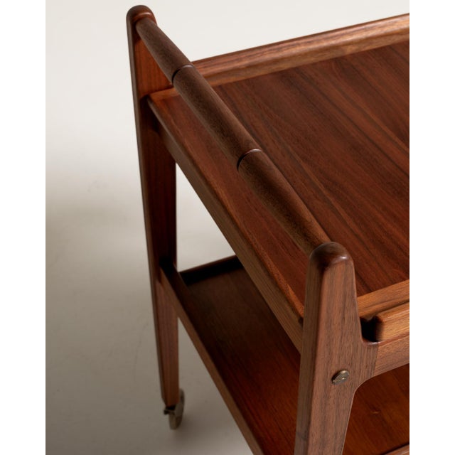Swedish Teak Trolley by Erik Gustafssons Möbelfabrik, 1950s For Sale - Image 9 of 12