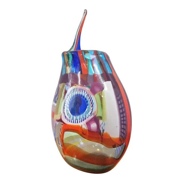 Murano Glass Vase, 1980s For Sale - Image 3 of 12