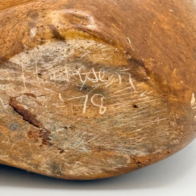 Organic Modern Biomorphic Stone Bird Signed Sculpture, 4” For Sale In Richmond - Image 6 of 8