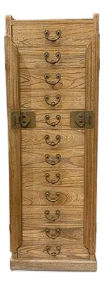 1980s Reclaimed Wood Storage Cabinet