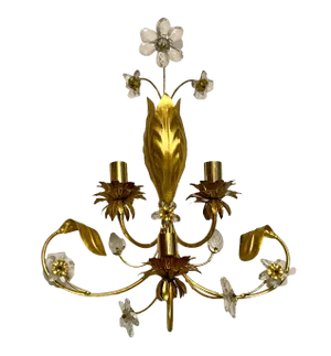 Large Gilded Murano Glass Sconce