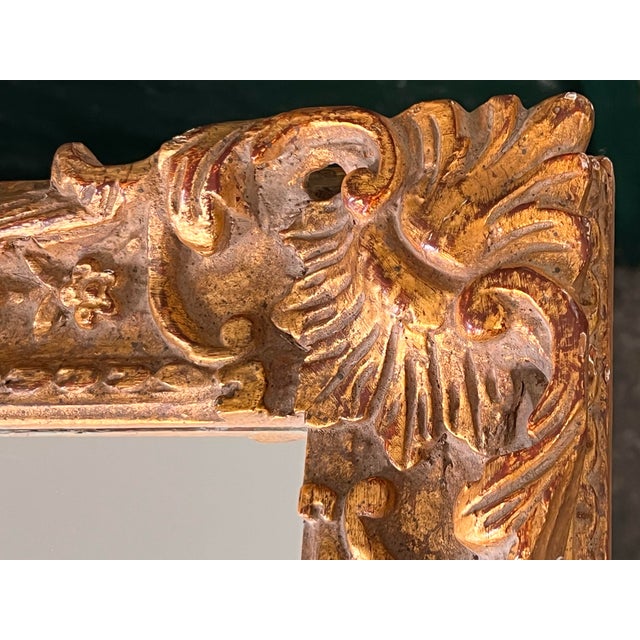 Late 20th Century Large Antique-Style Giltwood Mirror, 40.5” X 34.5”, Ornate Rococo Frame, Horizontal or Vertical Hanging For Sale - Image 5 of 12