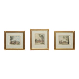 Set of 3 Josef Eidenberger Williamsburg Architectural Etchings 1977 For Sale