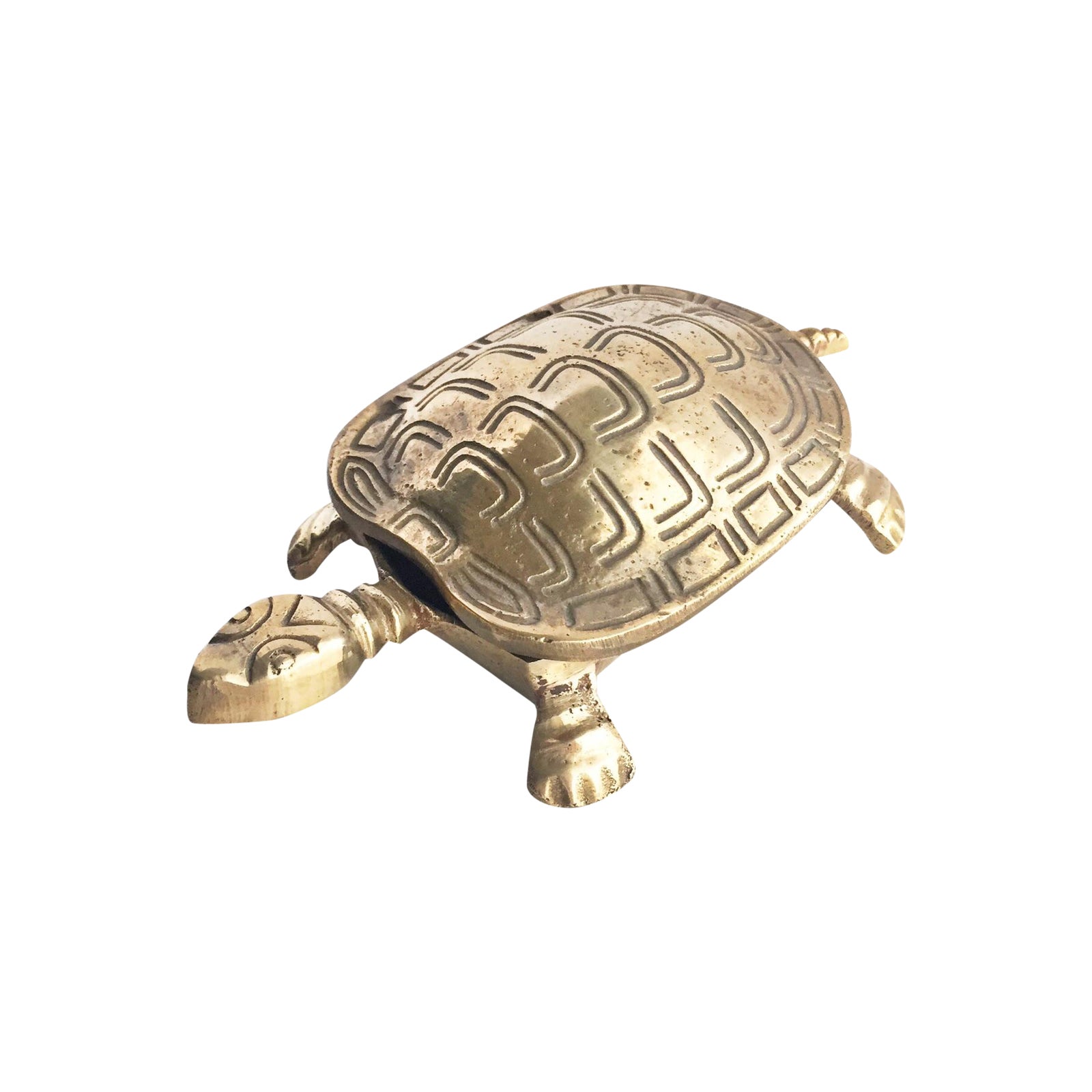 Brass Turtle Trinket Box With Hinged Lid Chairish