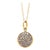 Syna Yellow Gold Charm Pendant with Brown Diamonds For Sale